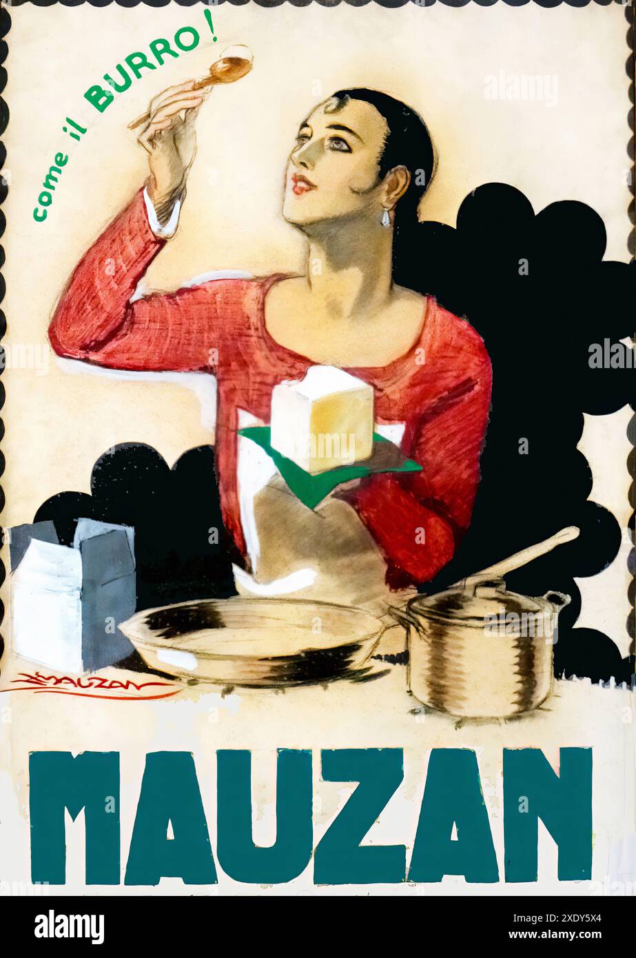 MAUZAN Achille Luciano - Caffè Sais 1920 - Vintage French Advertising Poster Image610950753