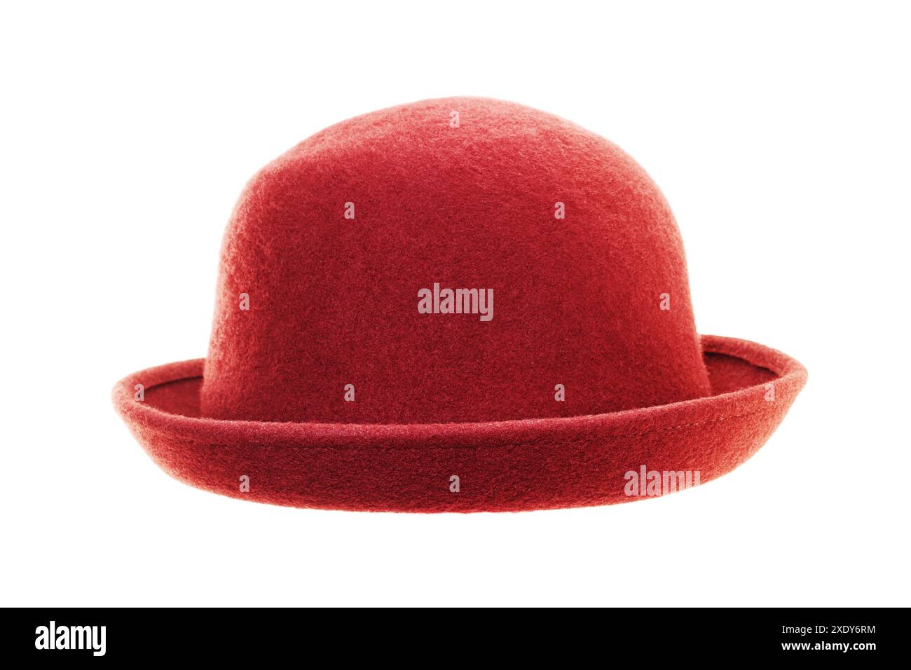 Vintage red hat on white Stock Photo