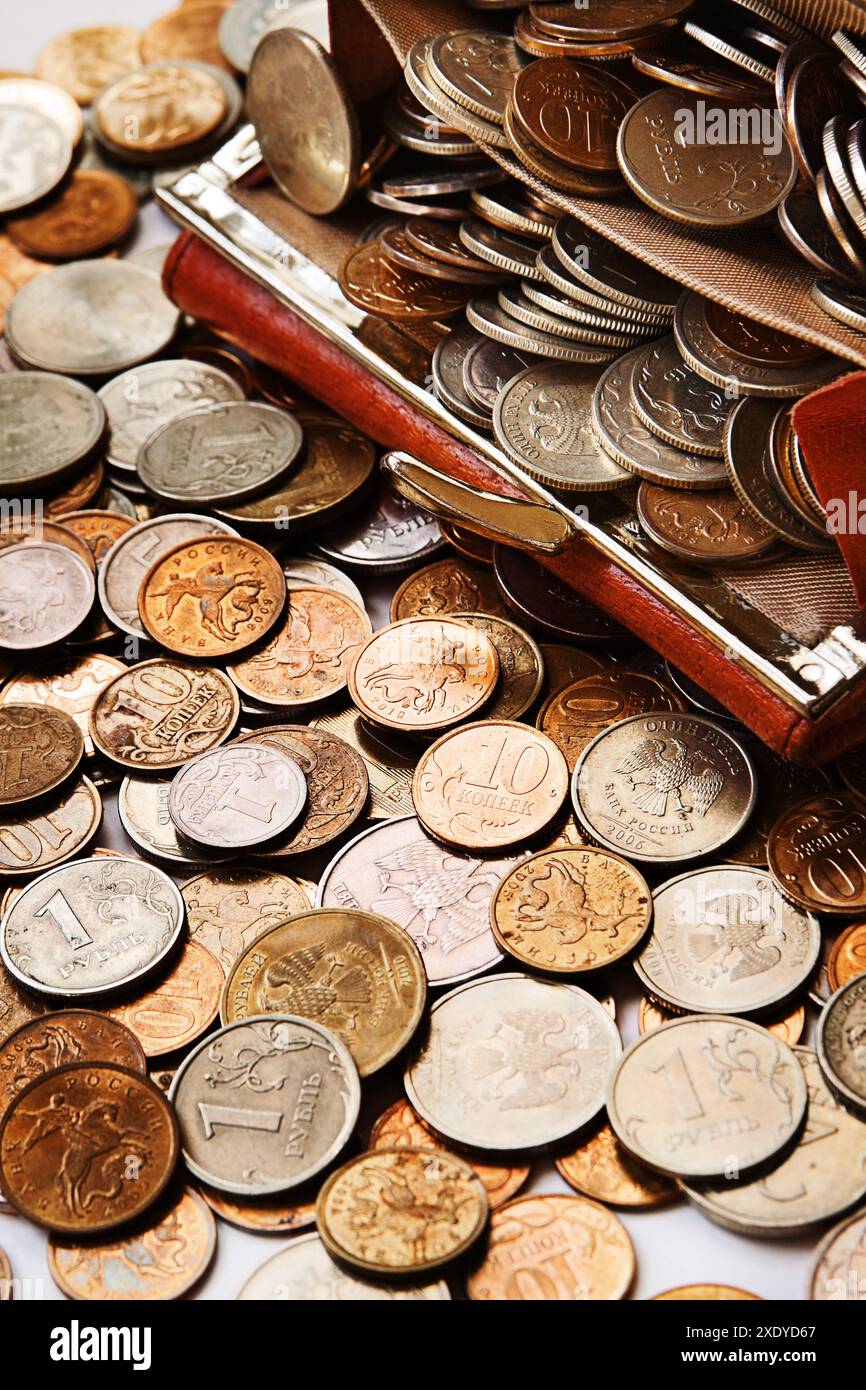 Money does not fit in a wallet Stock Photo