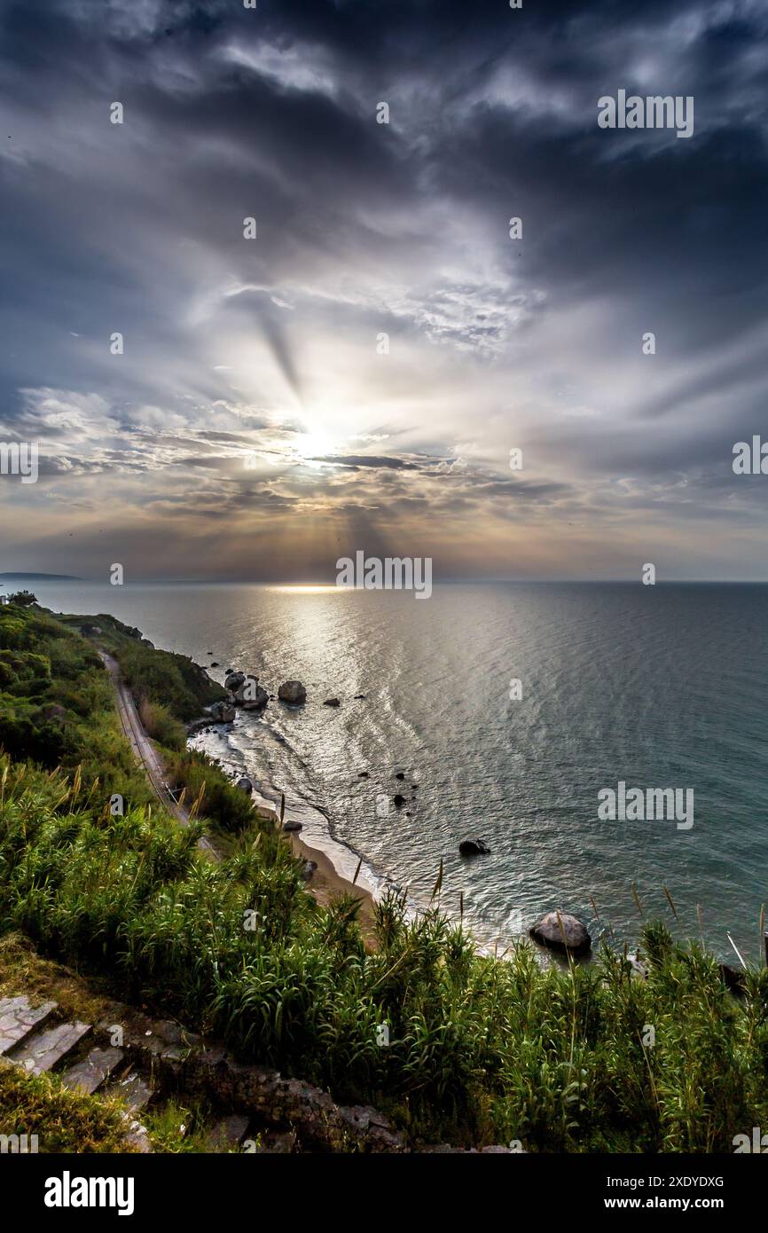 Dramatic sky before sunset Stock Photo