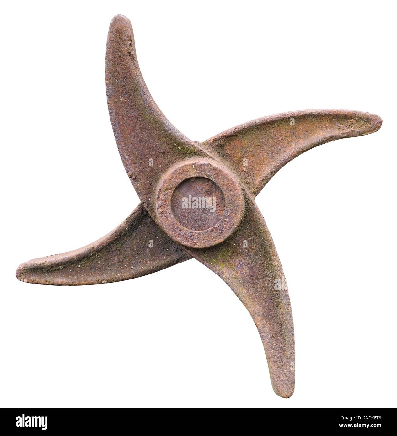 Rusty  retro vintage  small  tractor star shape  gear isolated Stock Photo