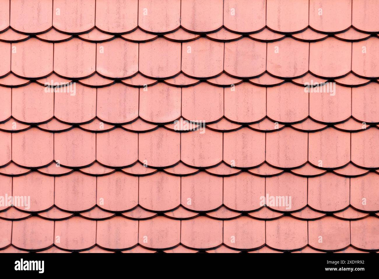 New red roof tiling, background Stock Photo