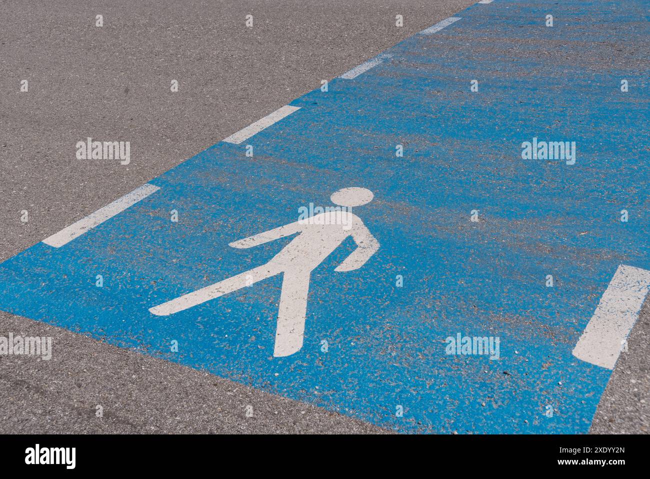 Pedestrian crossing on the street - road safety pedestrians, pictogram Stock Photo