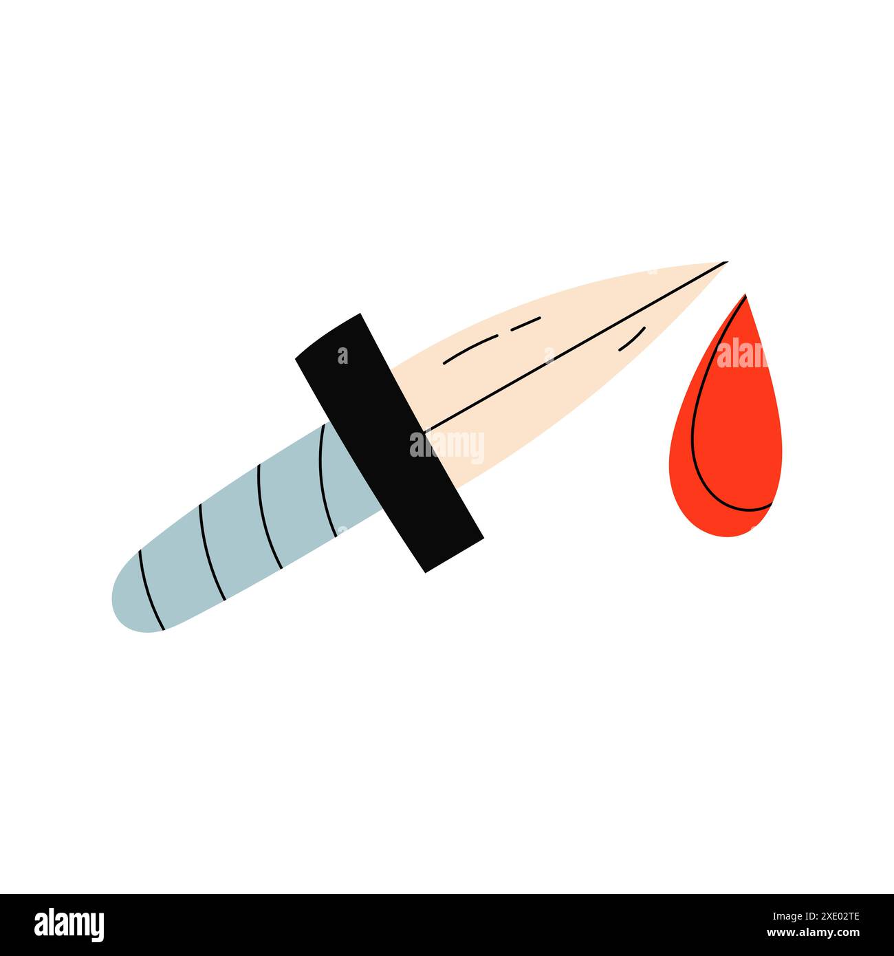 Bloody knife vector icon Stock Vector