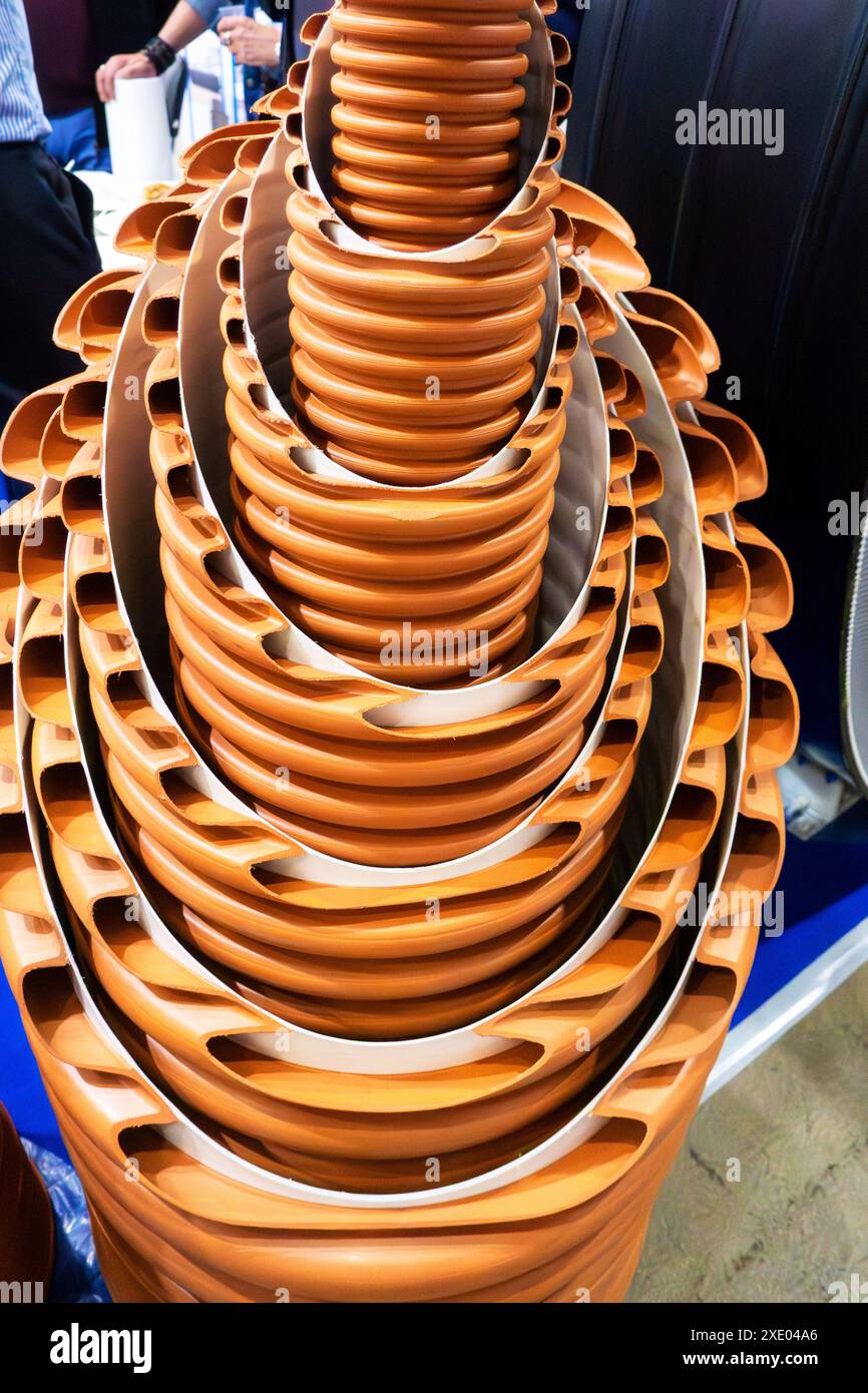 Flexible plastic pipes for laying and protecting electric cables Stock