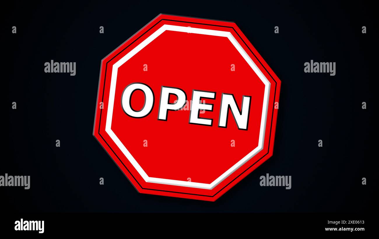 Open sign Stock Photo