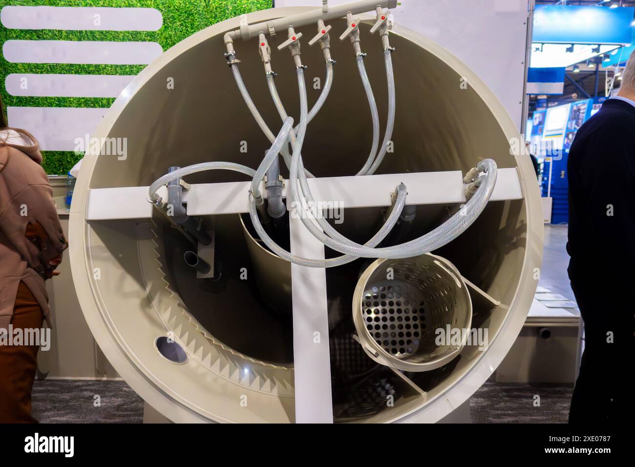 Autonomous sewerage. Biological treatment of domestic wastewater. Internal structure Stock Photo