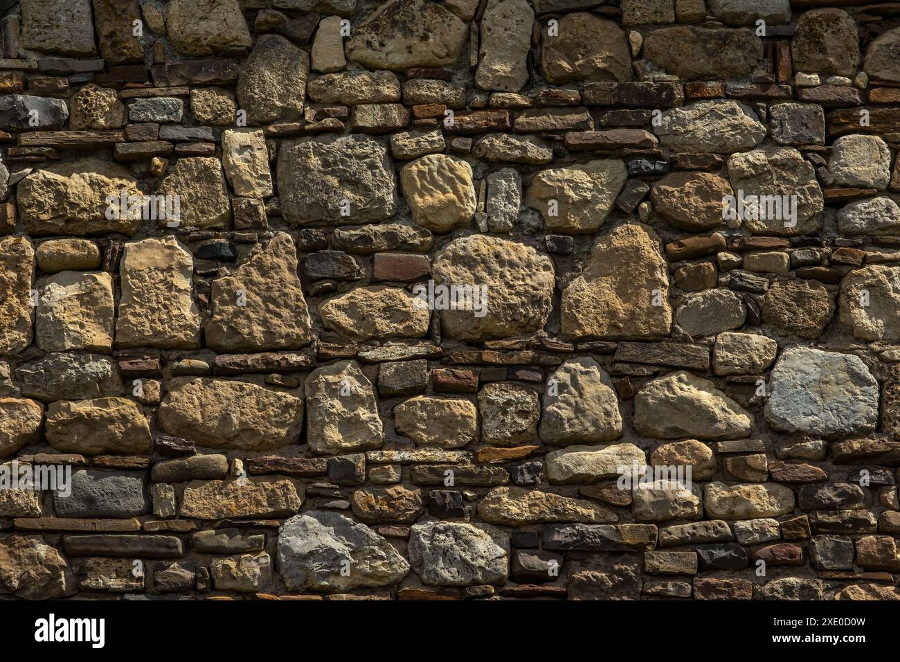 Old stone and brick wall background Stock Photo