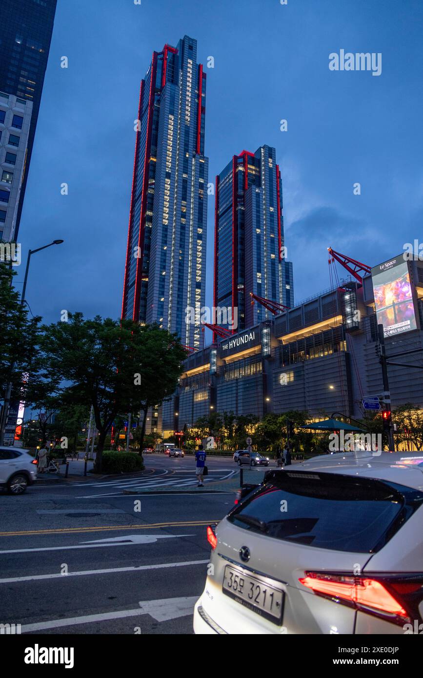 Parc1 towers, Yeouido, Seoul, S Korea Stock Photo