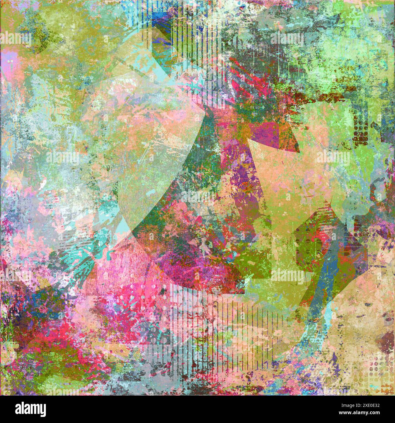 Abstract art, pattern, shapes, colors and textures, canvas Stock Photo ...