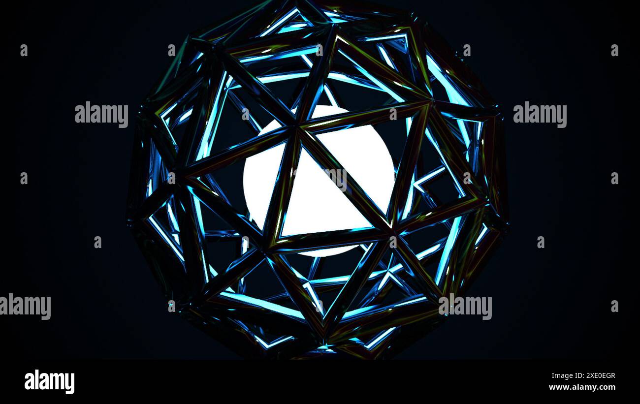Technology Icosphere Stock Photo