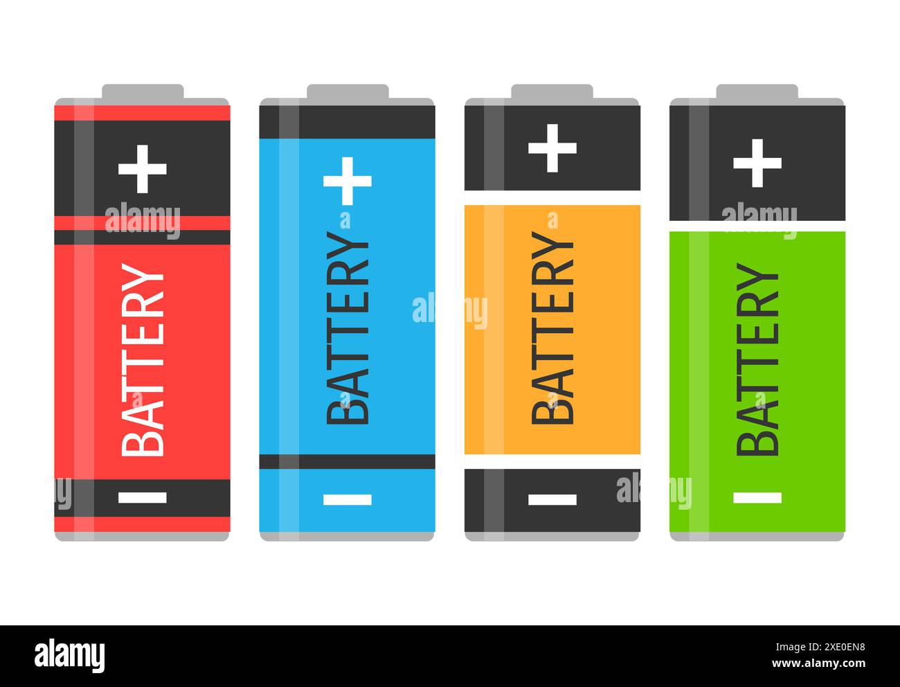 Li Battery Vector Metal lithium batteries Stock Vector Images - Alamy