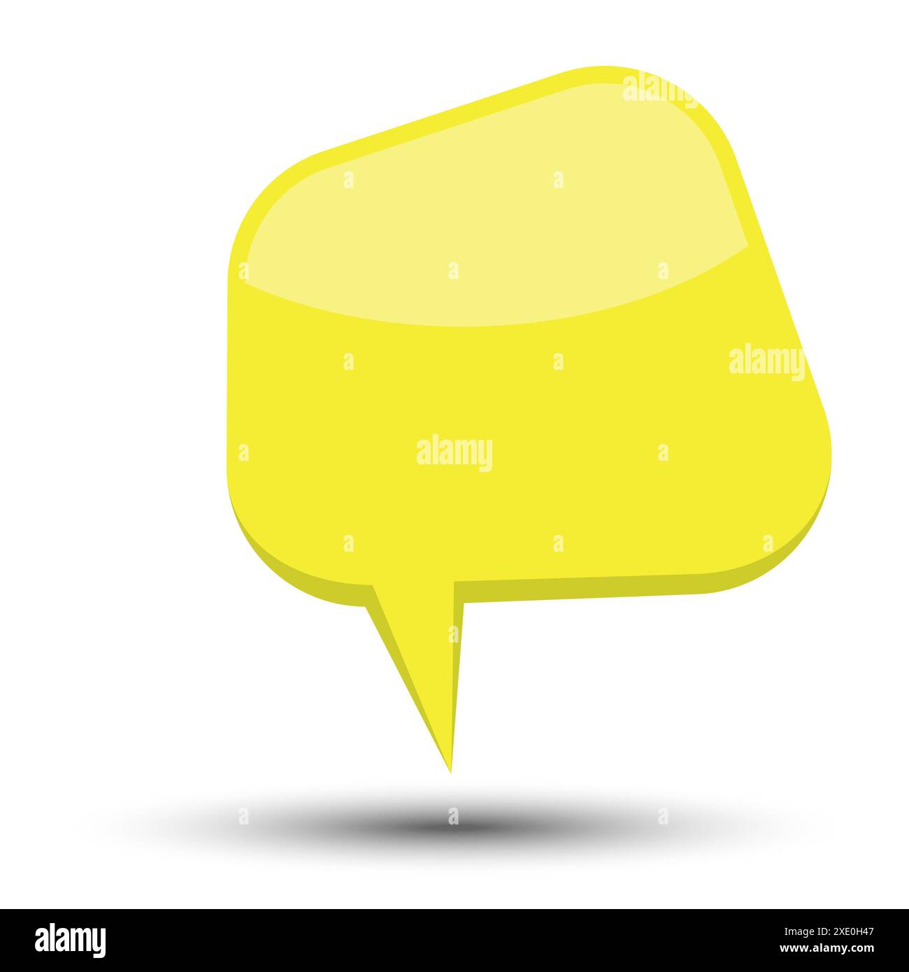 Yellow cartoon comic balloon speech bubble without phrases and with ...