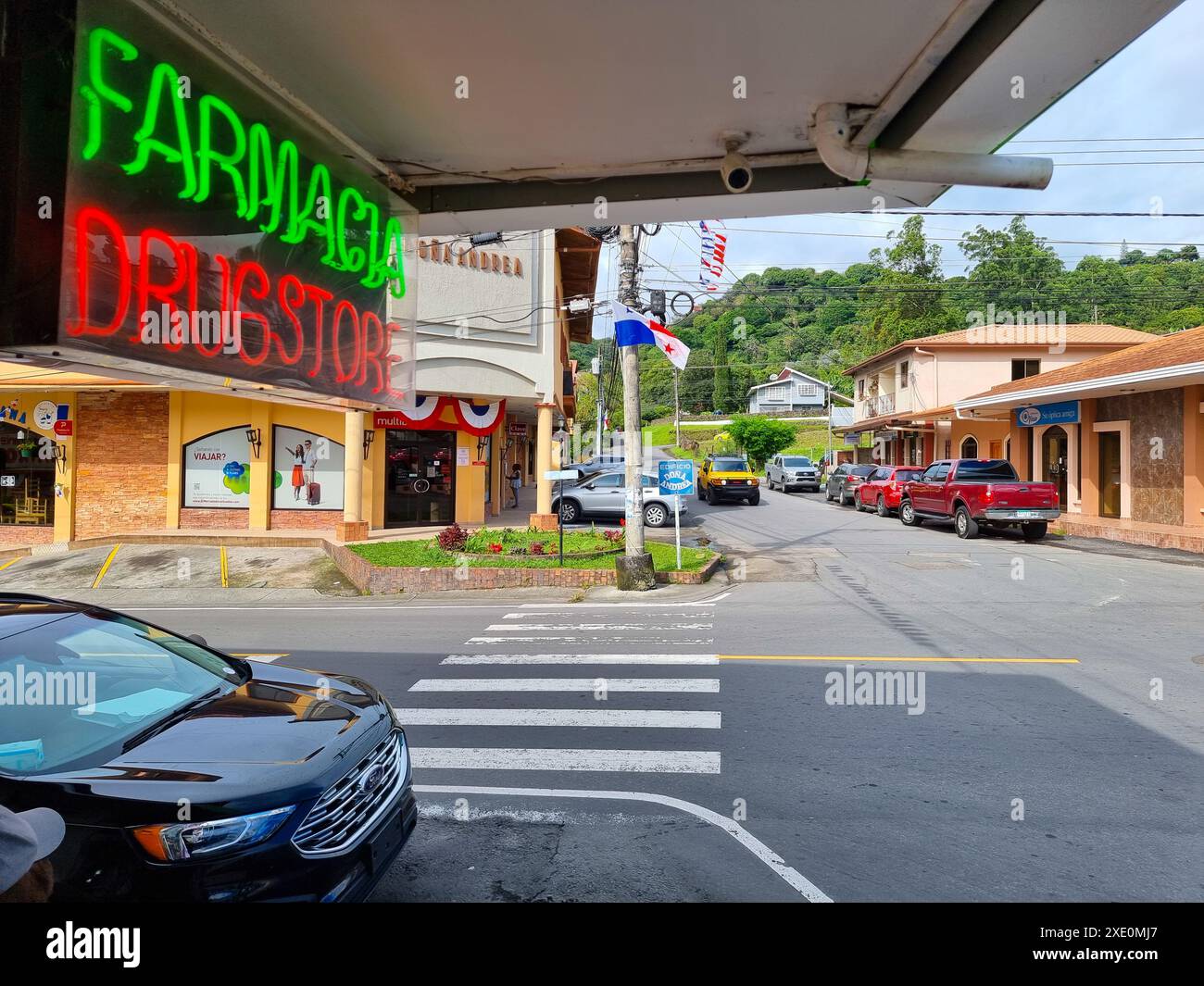 Panama, Boquete town, urban architecture Stock Photo - Alamy