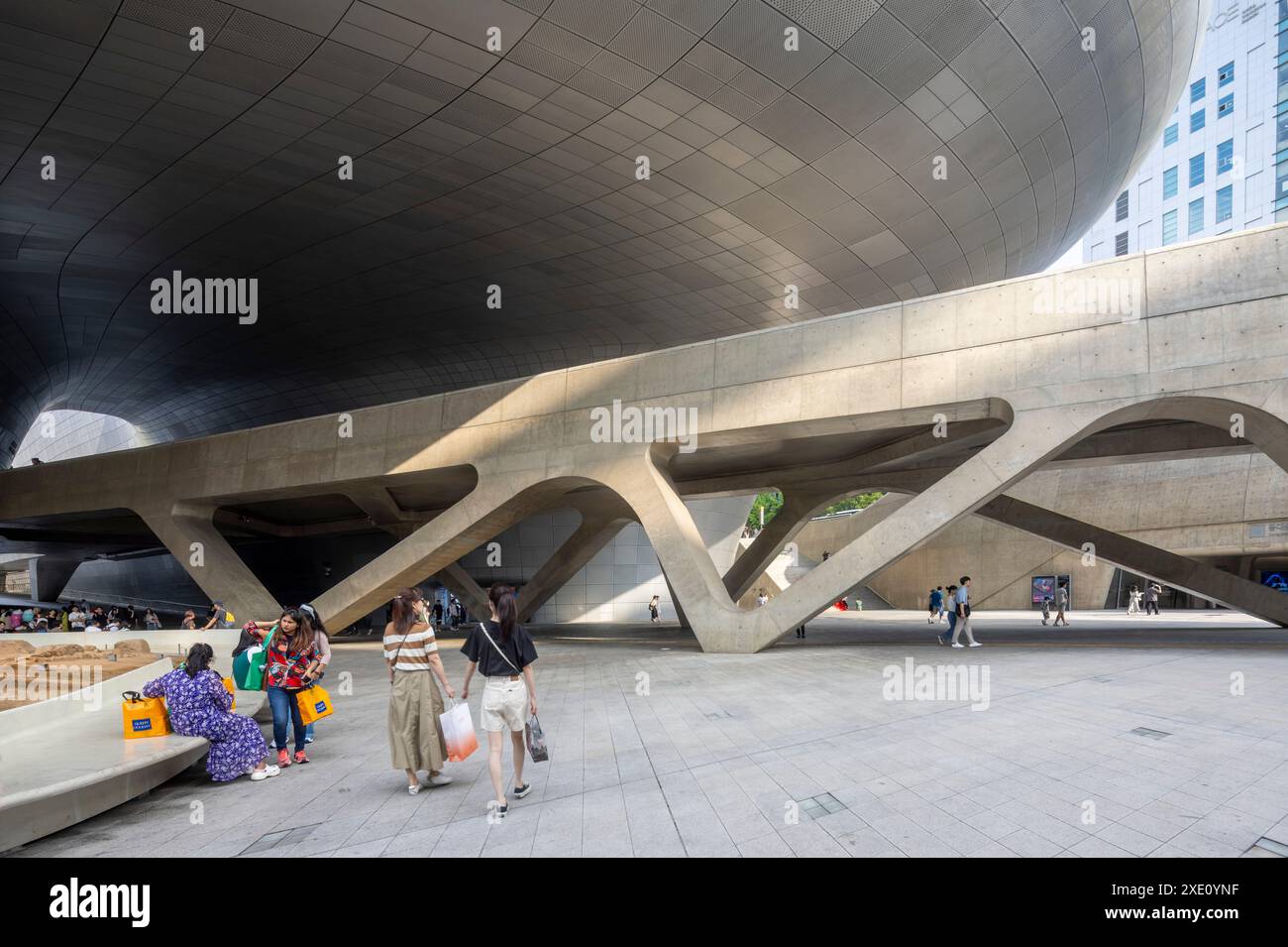 Dongdaemun Design Plaza, Seoul, Korea,  by Zaha Hadid, 2014 Stock Photo