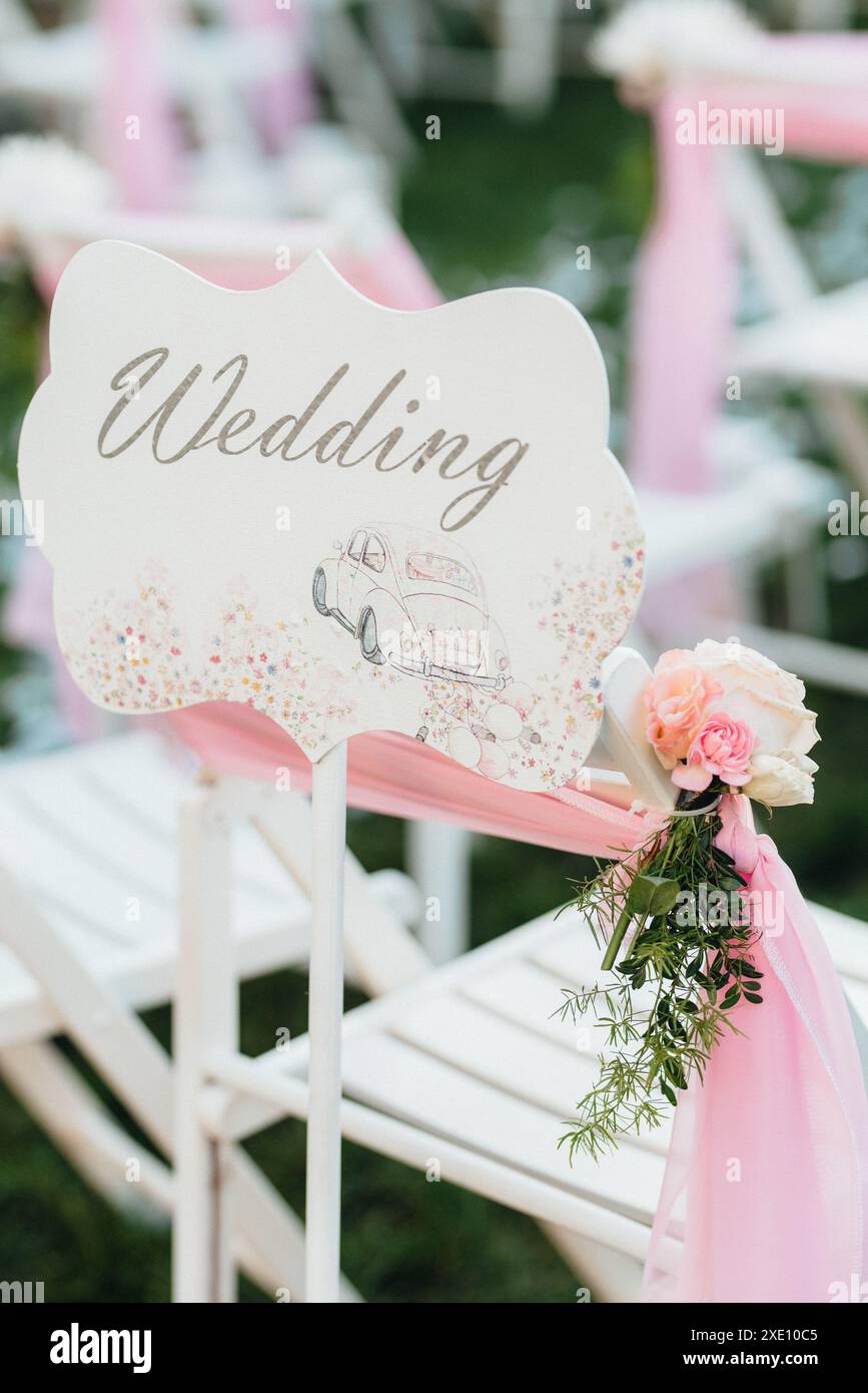 Wedding ceremony area Stock Photo