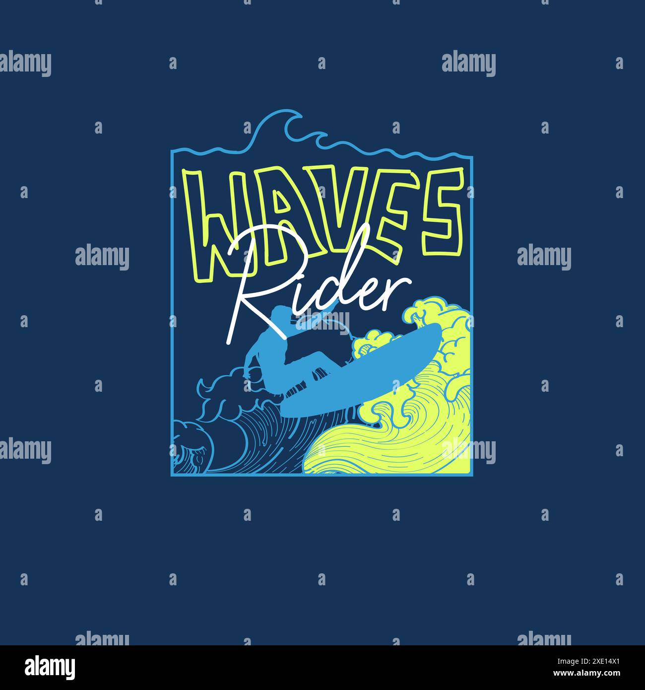 Wave Rider Surf Beach rider Stock Vector Images - Alamy