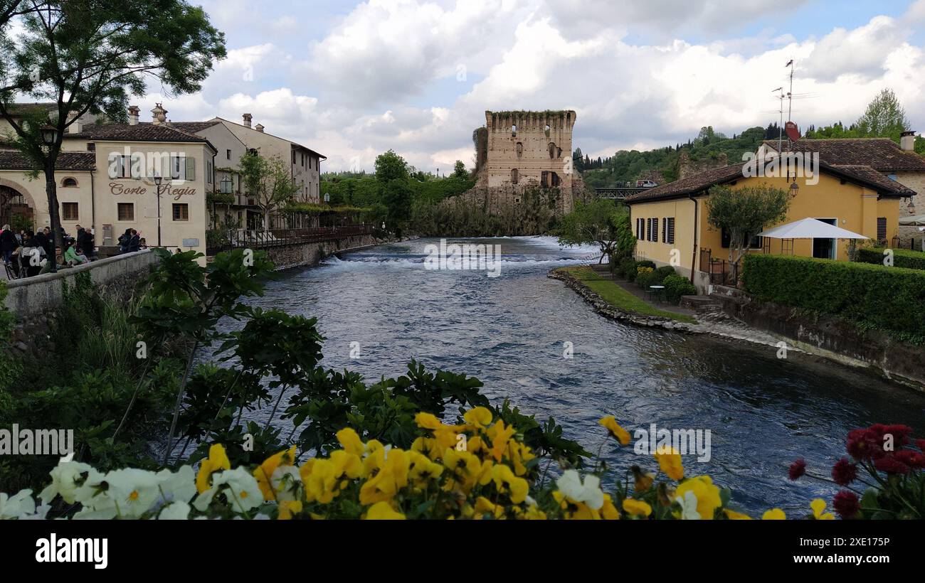 Borghetto village in Valeggio sul Mincio in Italy. one of the famous ...