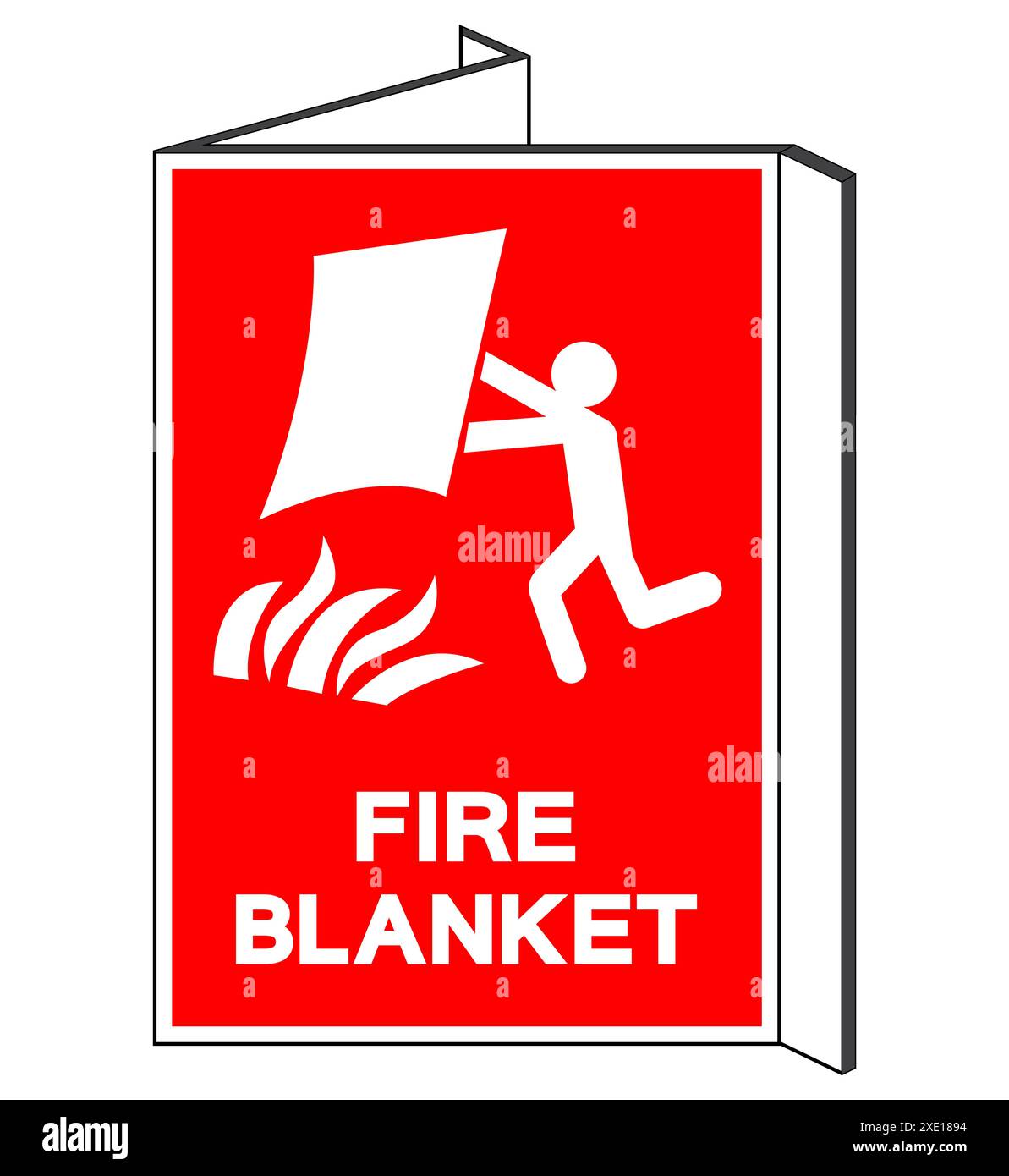Fire Blanket Symbol Sign, Vector Illustration, Isolate On White Background Label.EPS10 Stock Photo