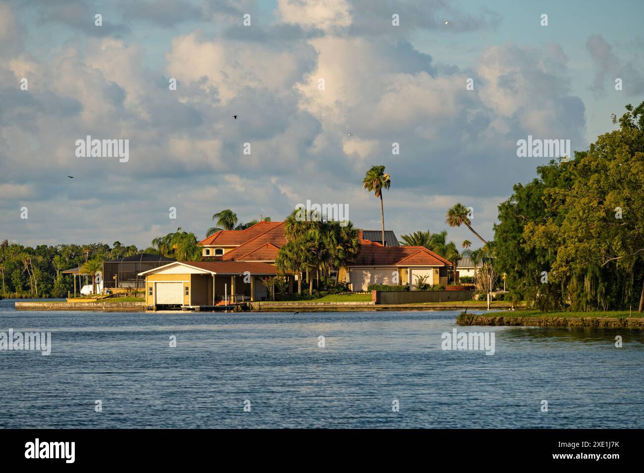 Crystal River lake and harbor in Florida Stock Photo