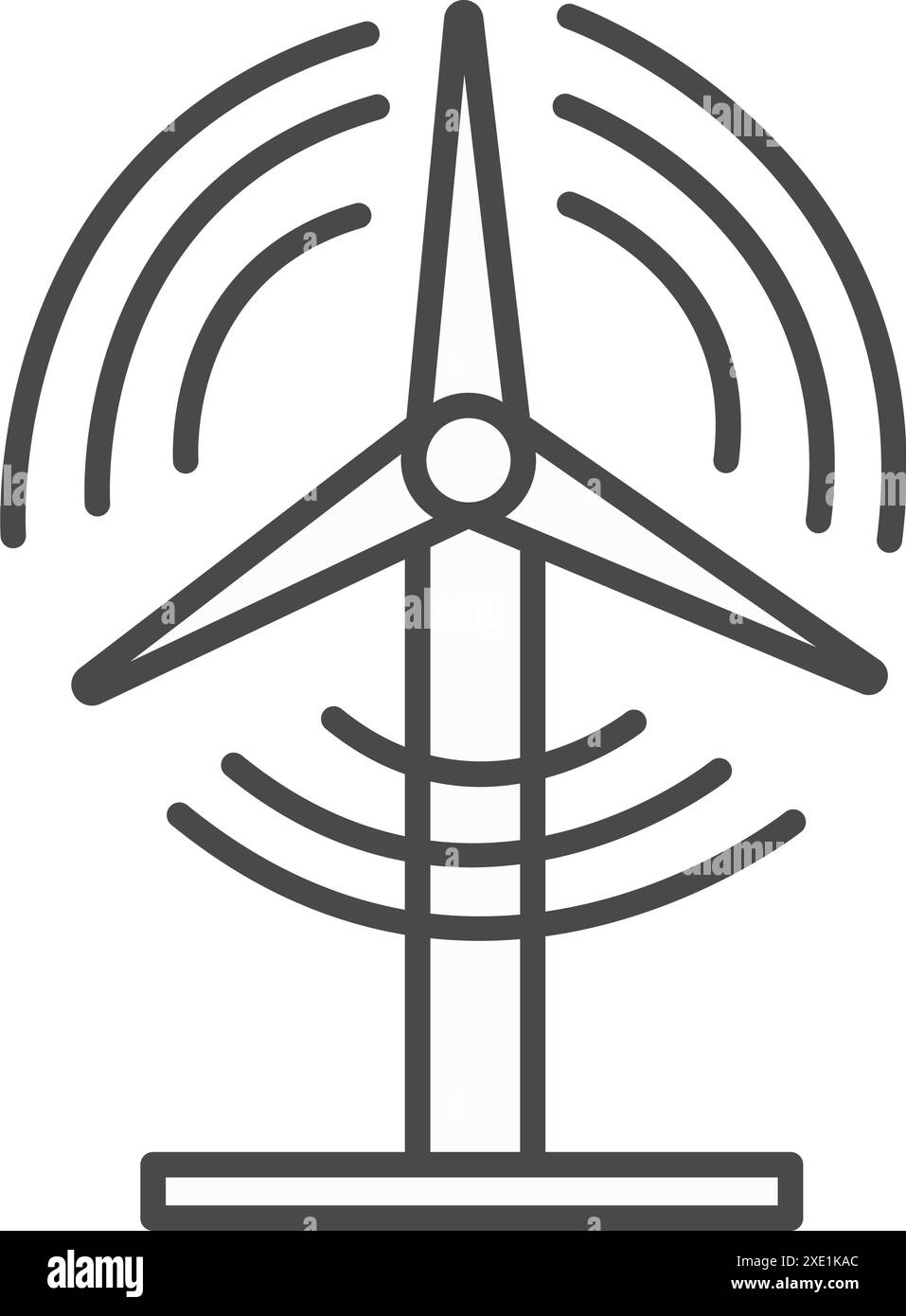 Wind turbine for electricity generation vector icon Stock Vector Image ...