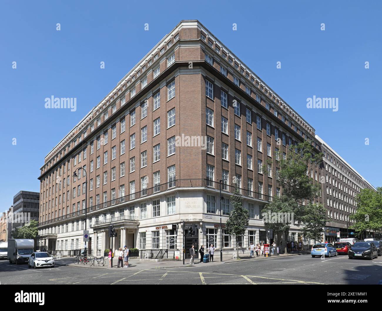 Russell Square House, London, UK. Large 1930s office building on the