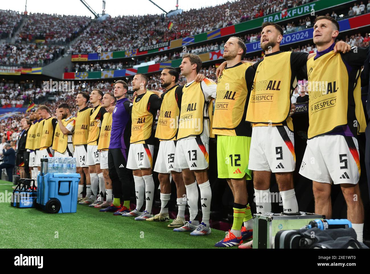 Germany Bench FRANKFURT AM MAIN, GERMANY - JUNE 23: German replacement bench prior ...