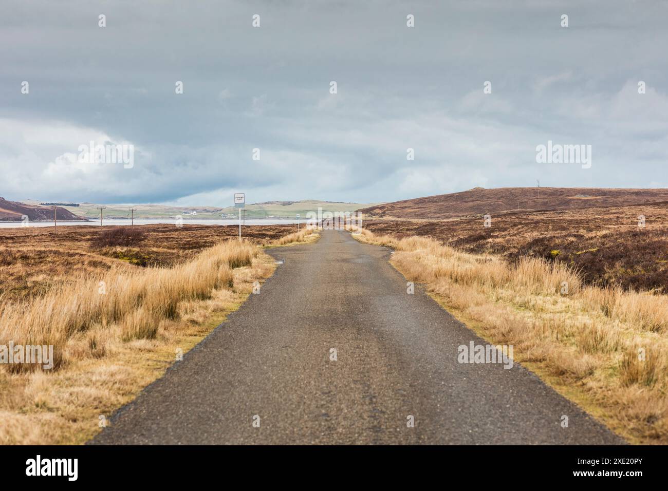 Highlands, Scotland. The A838 road in the traditional county of