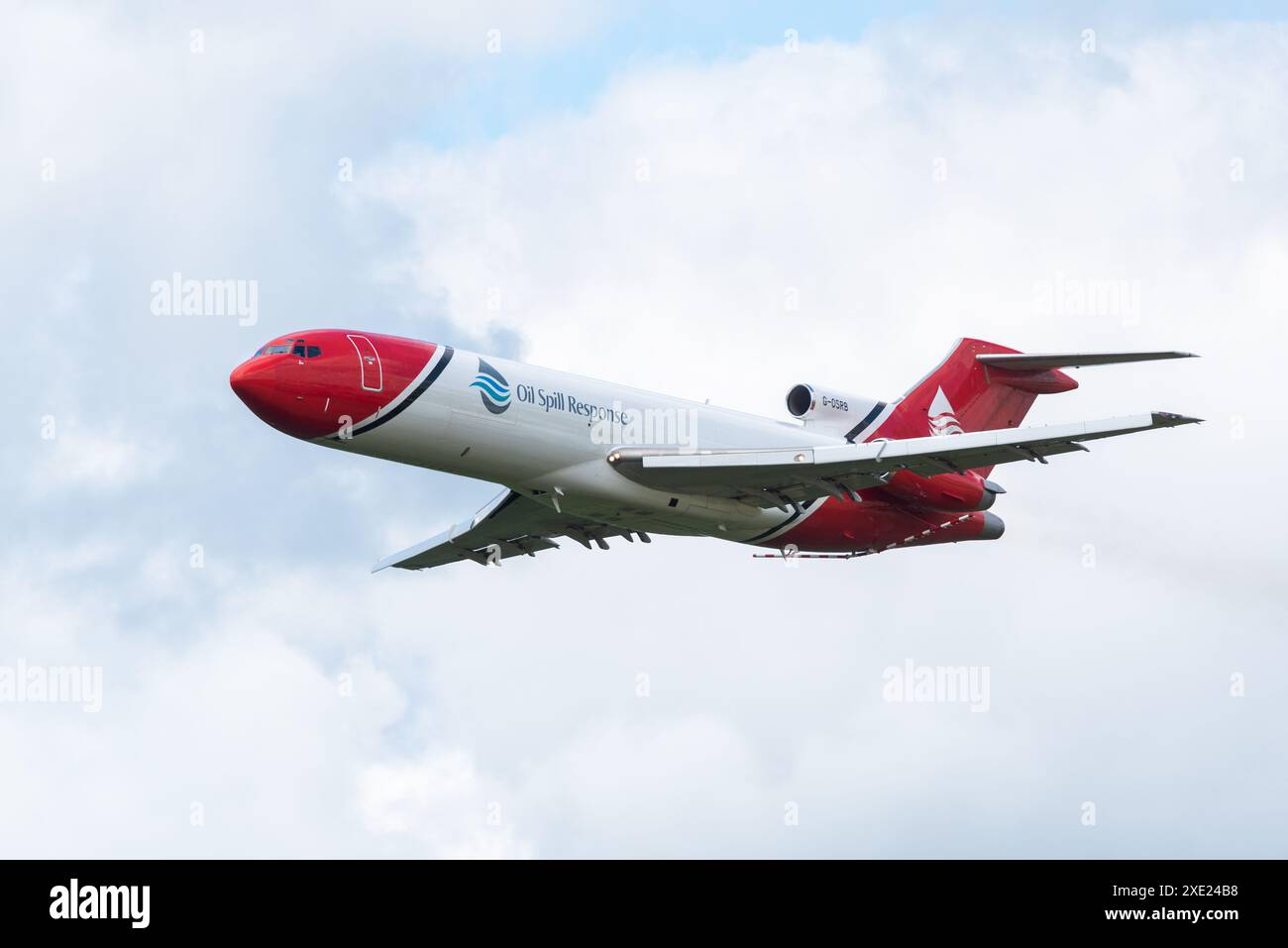 Oil Spill Response Boeing 727 GOSRB flying at the Sywell Airshow 2024