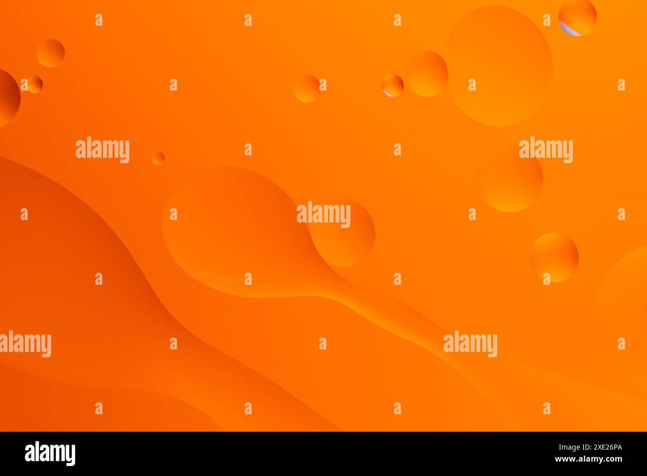 Bright orange, colorful abstract pattern with rounded and smooth shapes Stock Photo