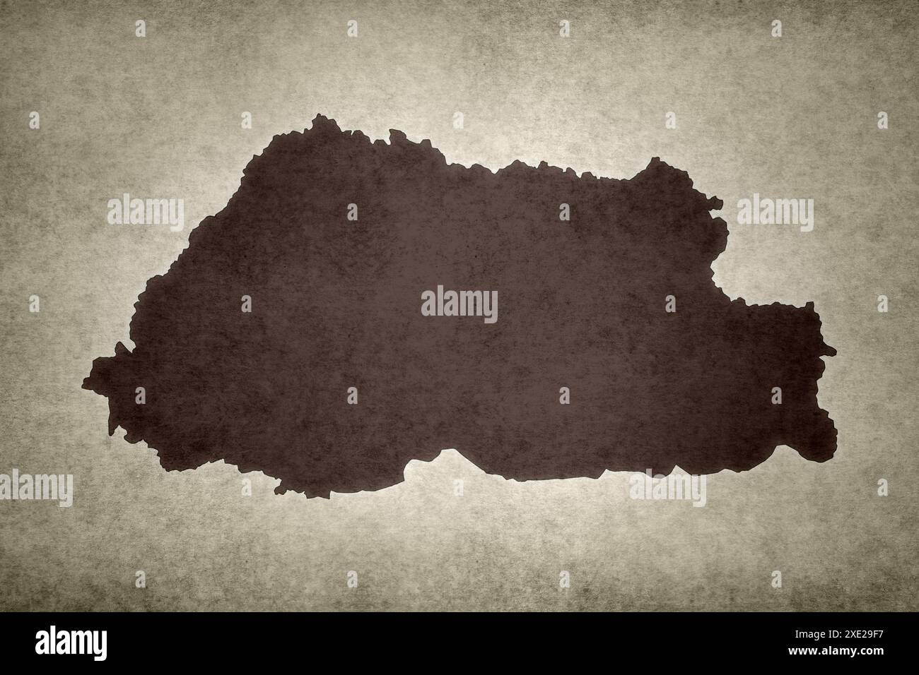 Grunge map of Bhutan printed on an old paper Stock Photo - Alamy
