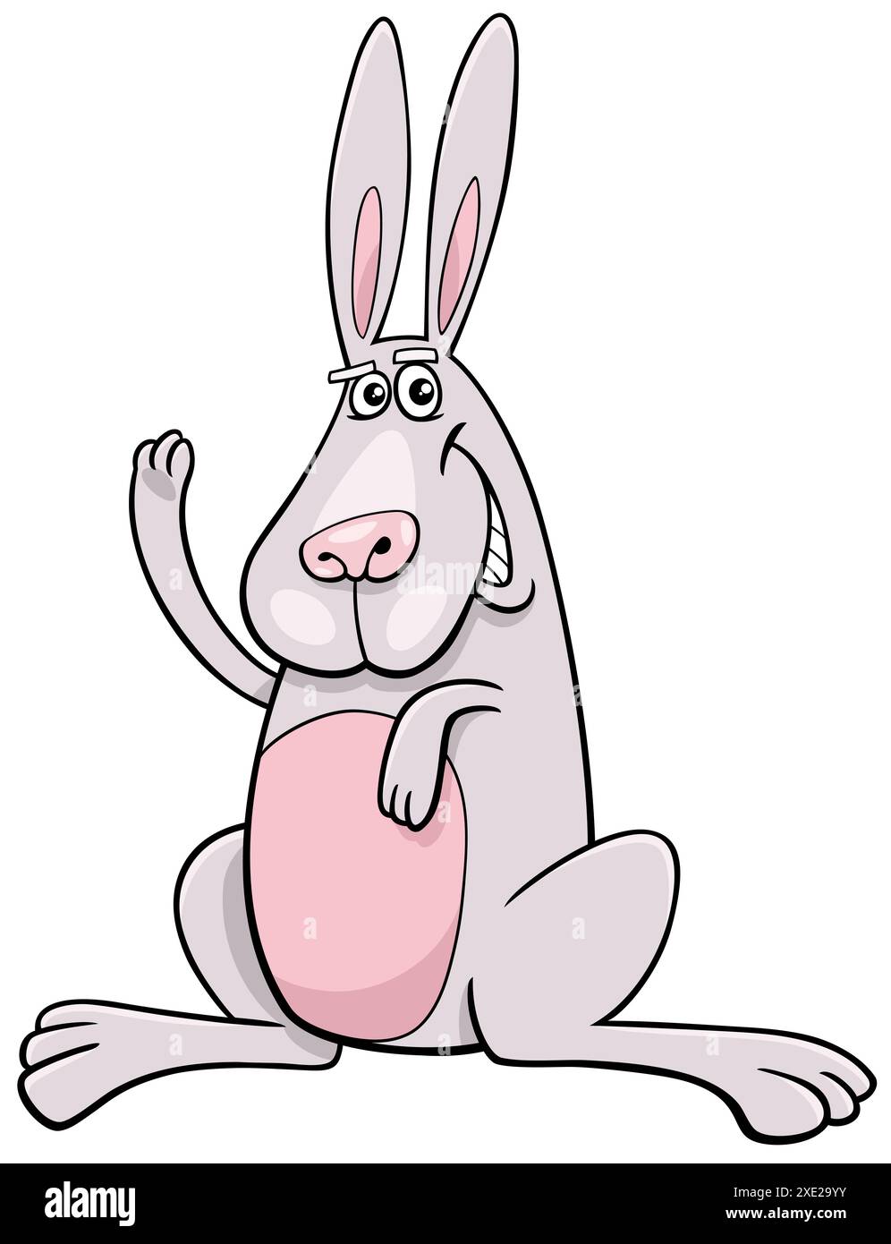 Sigma Cartoon Rabbit Cartoon rabbit or bunny comic animal character Stock Photo - Alamy