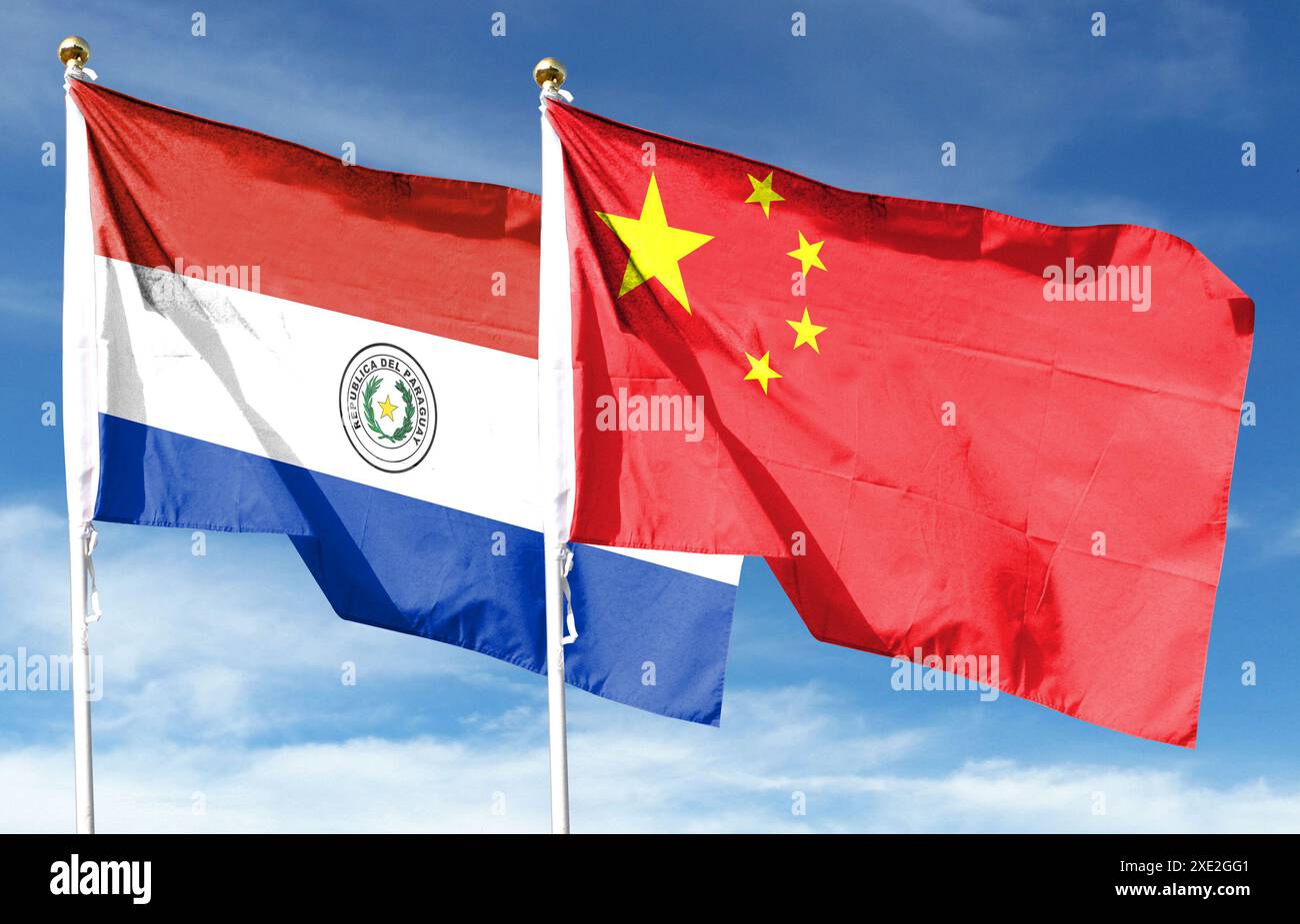 Realistic flag china waving in hi-res stock photography and images - Alamy