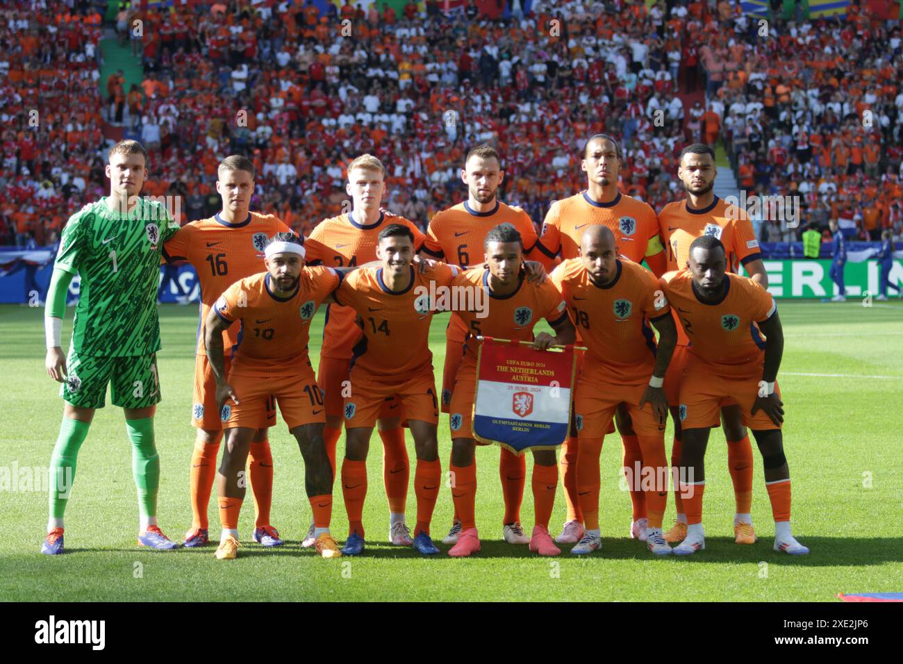 Berlin, Germany, 25, June, 2024. Netherlands National Team during the match between Netherlands vs Austria. Uefa Euro 2024 Germany. Group D.Credit: Fabideciria/Alamy Live News Stock Photo