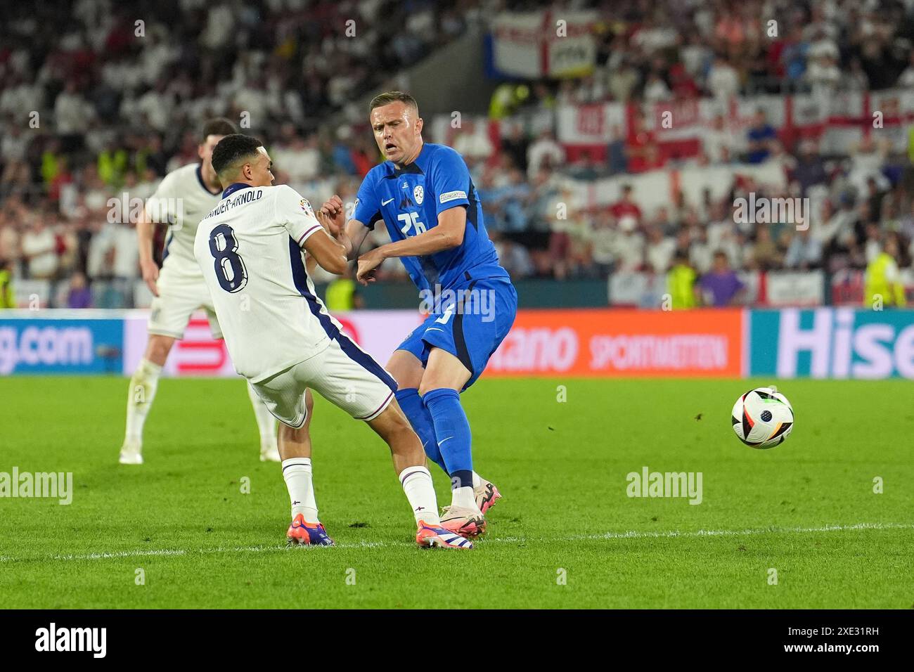 England's Trent AlexanderArnold (left) and Slovenia's Josip Ilicic