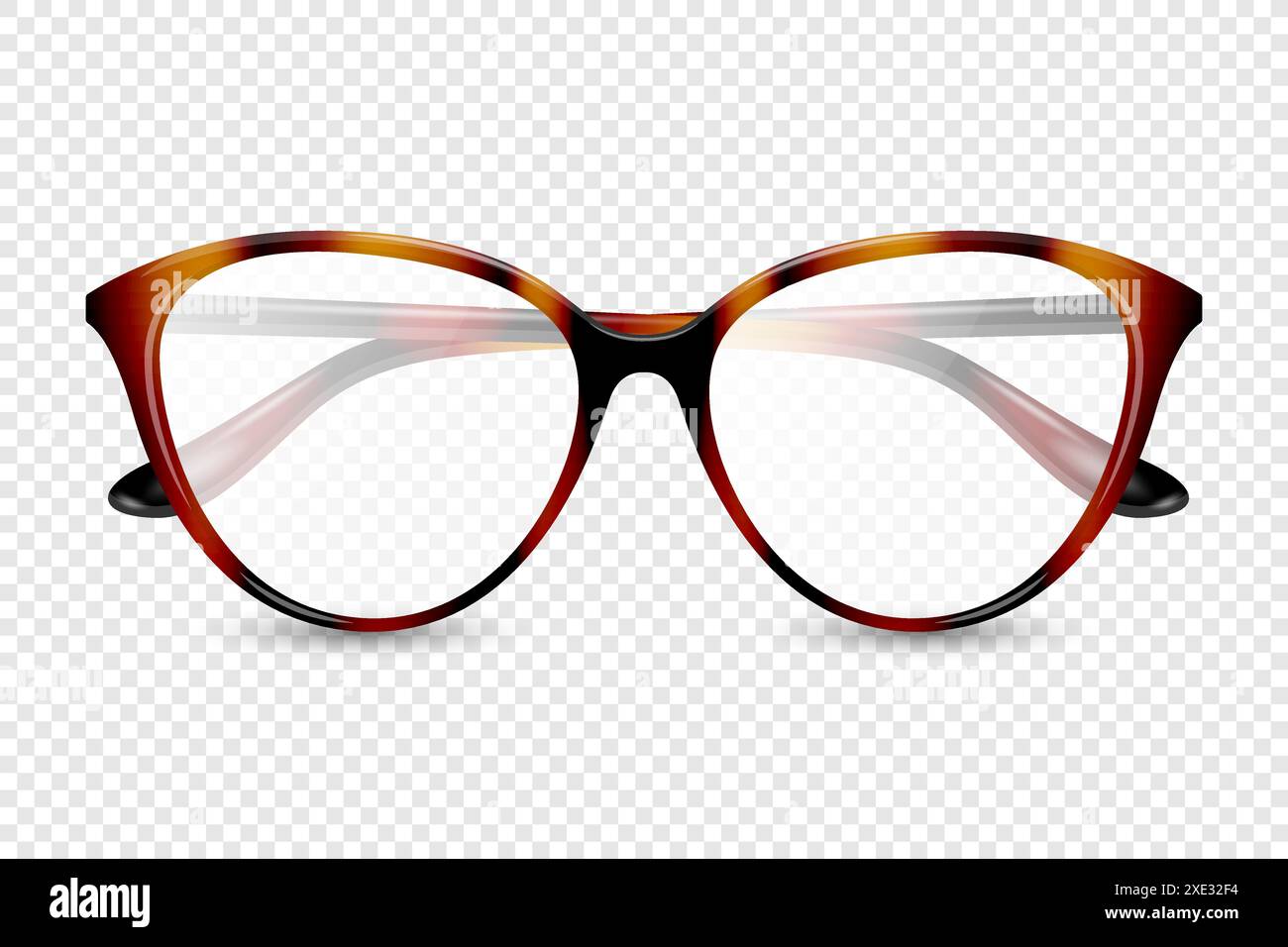 Vector 3d Realistic Leopard Round Frame Glasses Isolated. Sunglasses ...