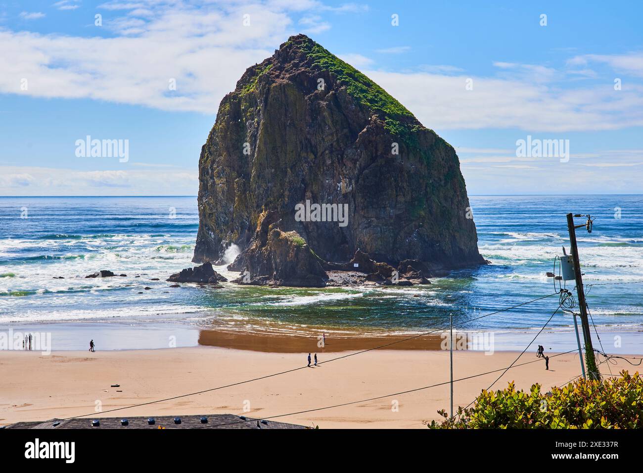Aerial view haystack rock hi-res stock photography and images - Alamy
