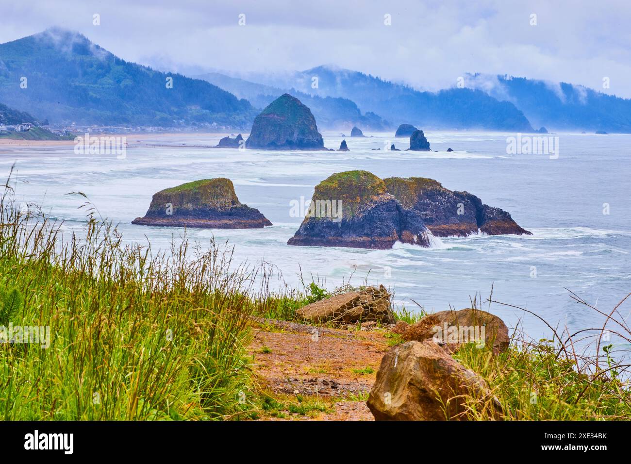 Aerial rugged cliff sea stacks hi-res stock photography and images - Alamy