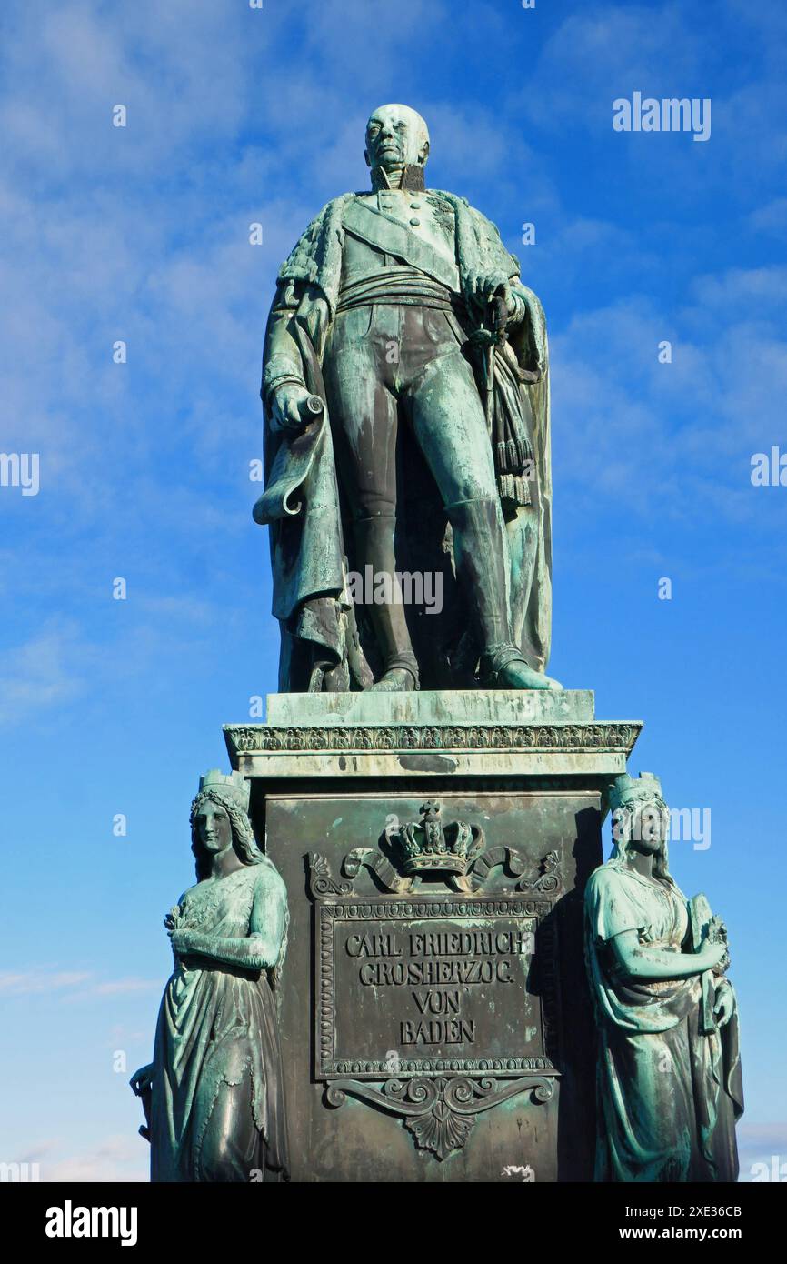 Statue in front of karlsruhe castle hi-res stock photography and images ...