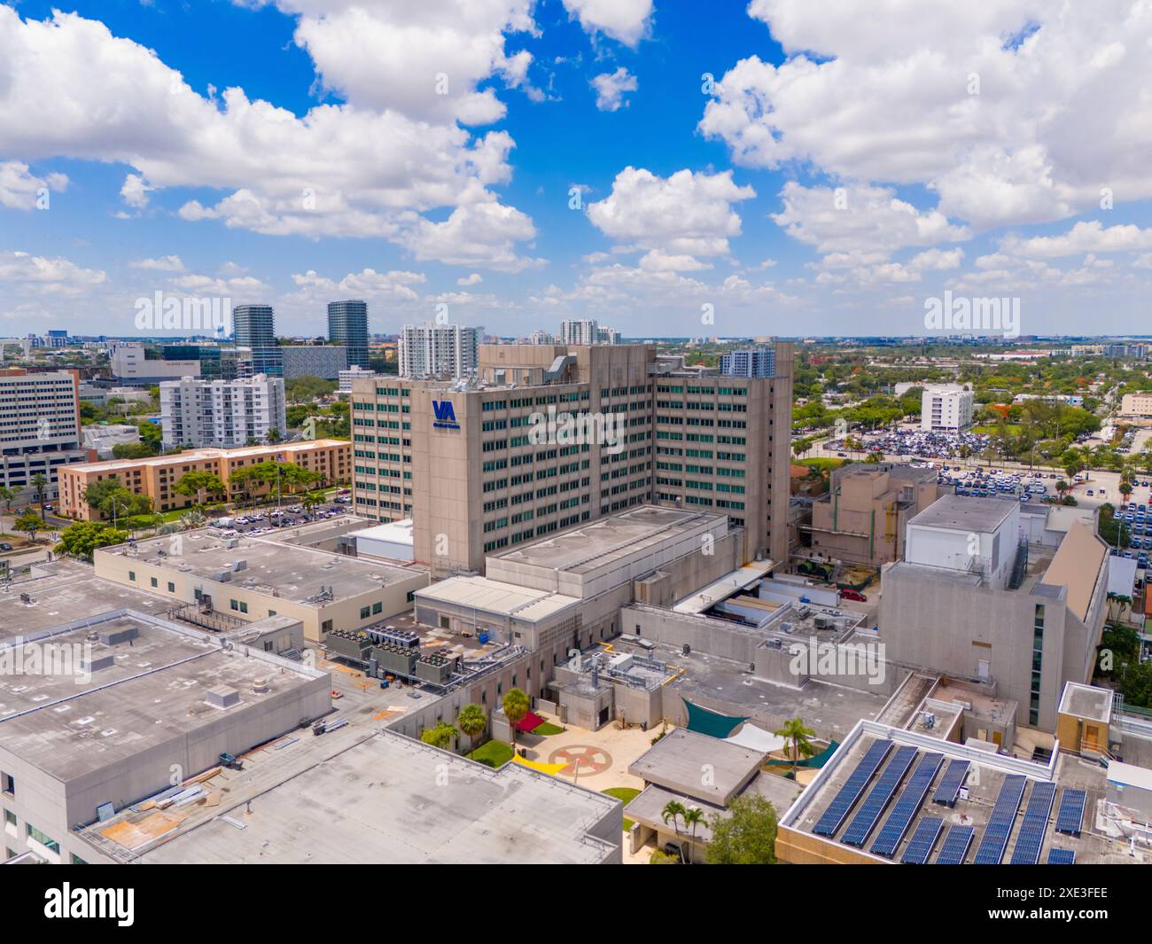 Miami, FL, USA - May 31, 2024: Miami VA Hospital Medical Center. Aerial drone photo circa 2024 Stock Photo