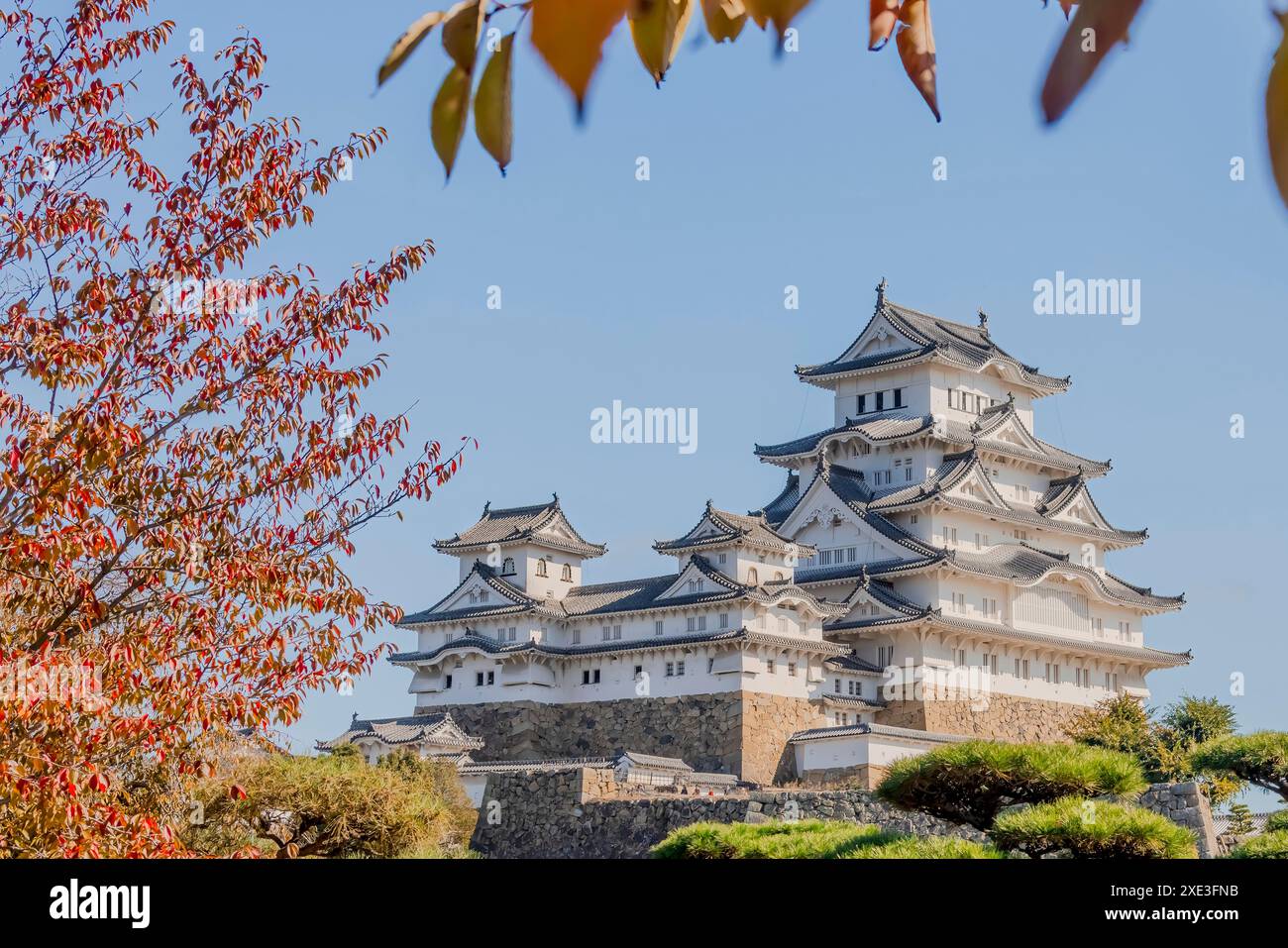 Himeji, Hyōgo Prefecture of Japan. Nov 10, 2023. A horizontal view of ...