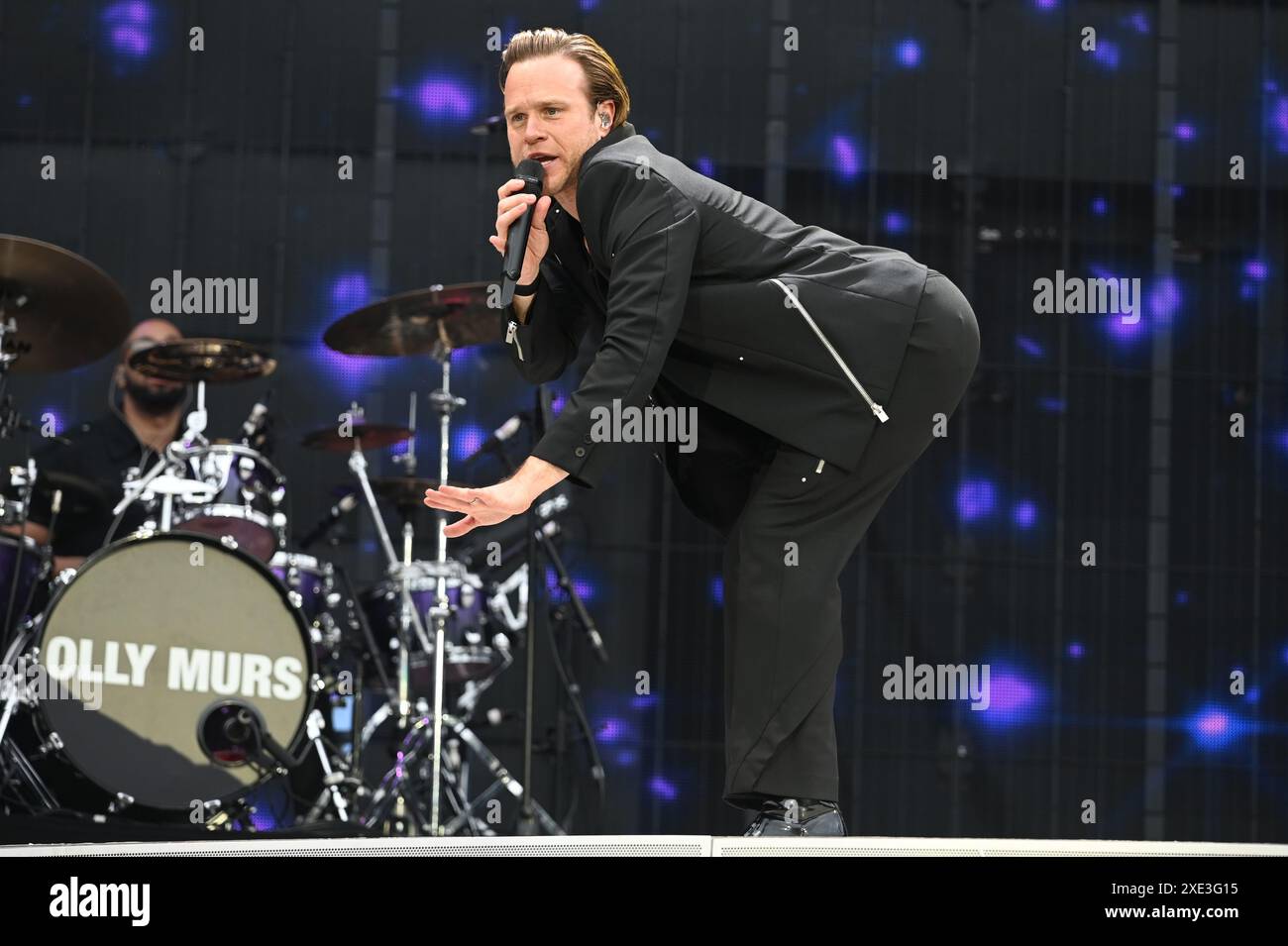 Olly Murs supporting Take That at the Riverside Stadium in