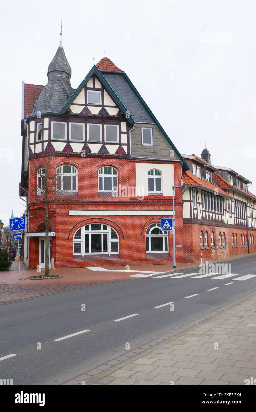 German house in Bad Bevensen, Germany Stock Photo