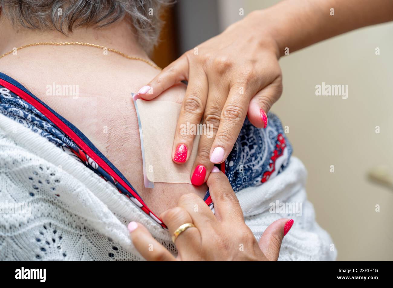 Senior patient adhesive patch hi-res stock photography and images - Alamy