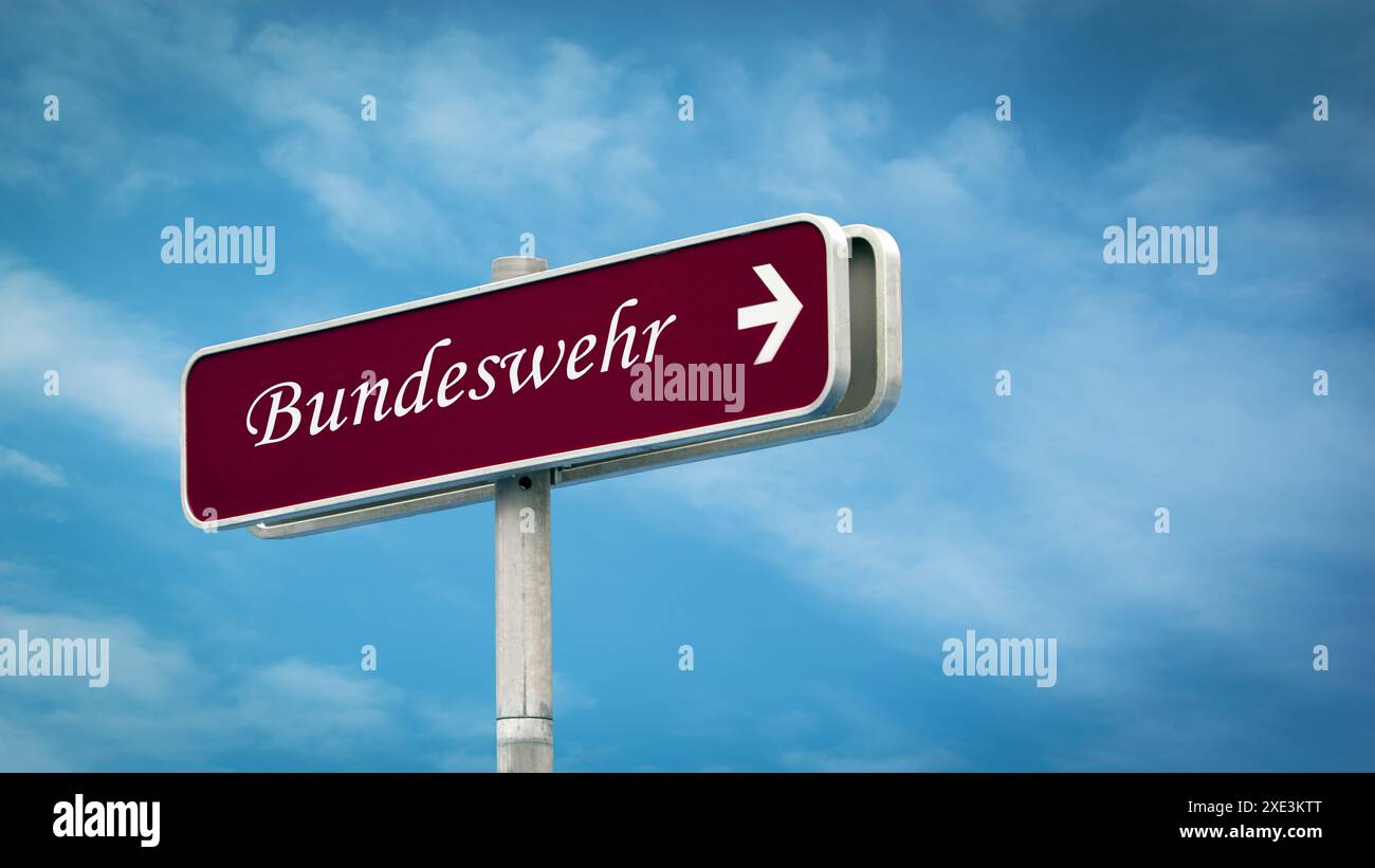 Signposts the direct way to Bundeswehr Stock Photo - Alamy
