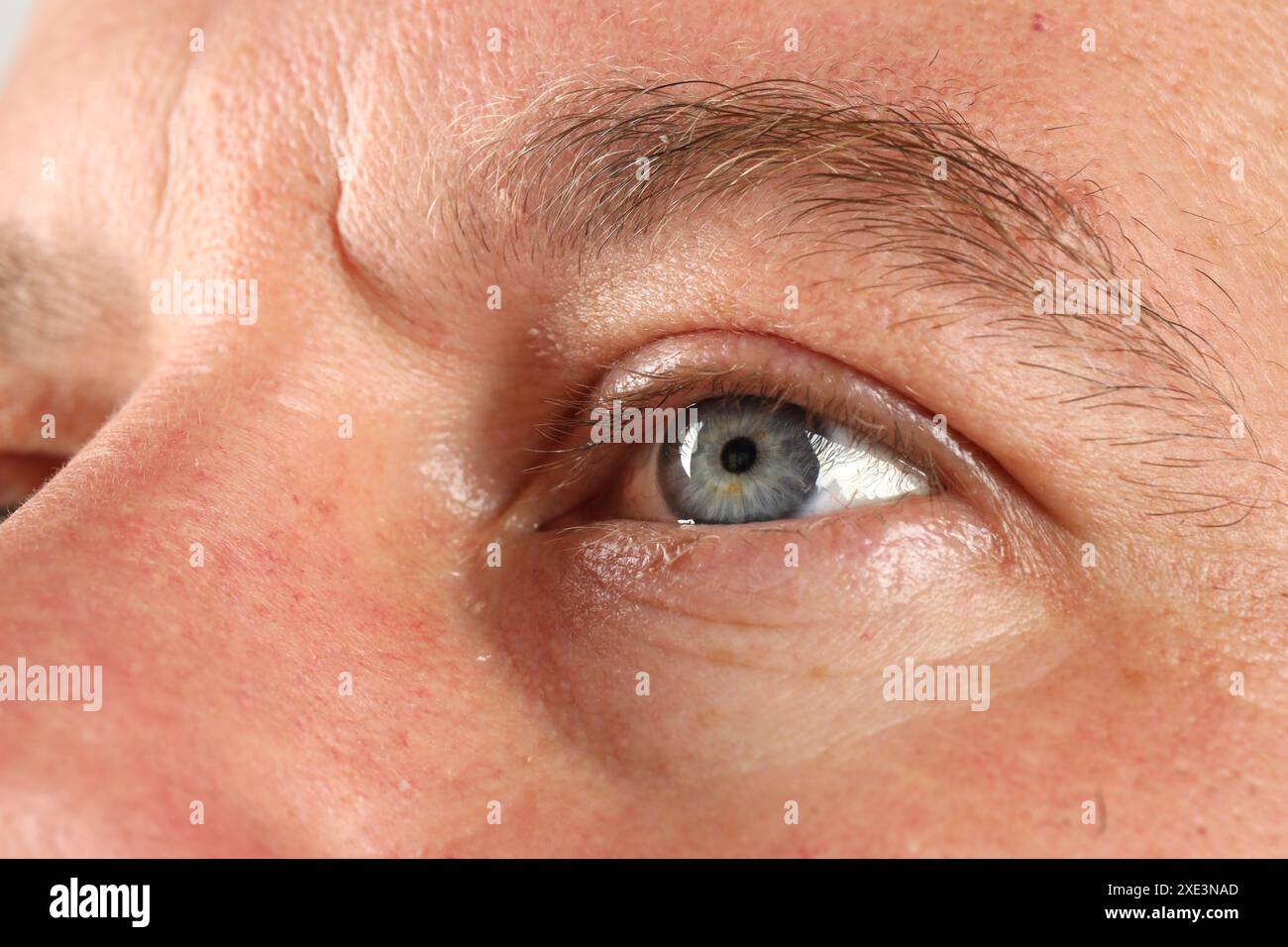 Macro photo of man with beautiful blue eyes Stock Photo - Alamy