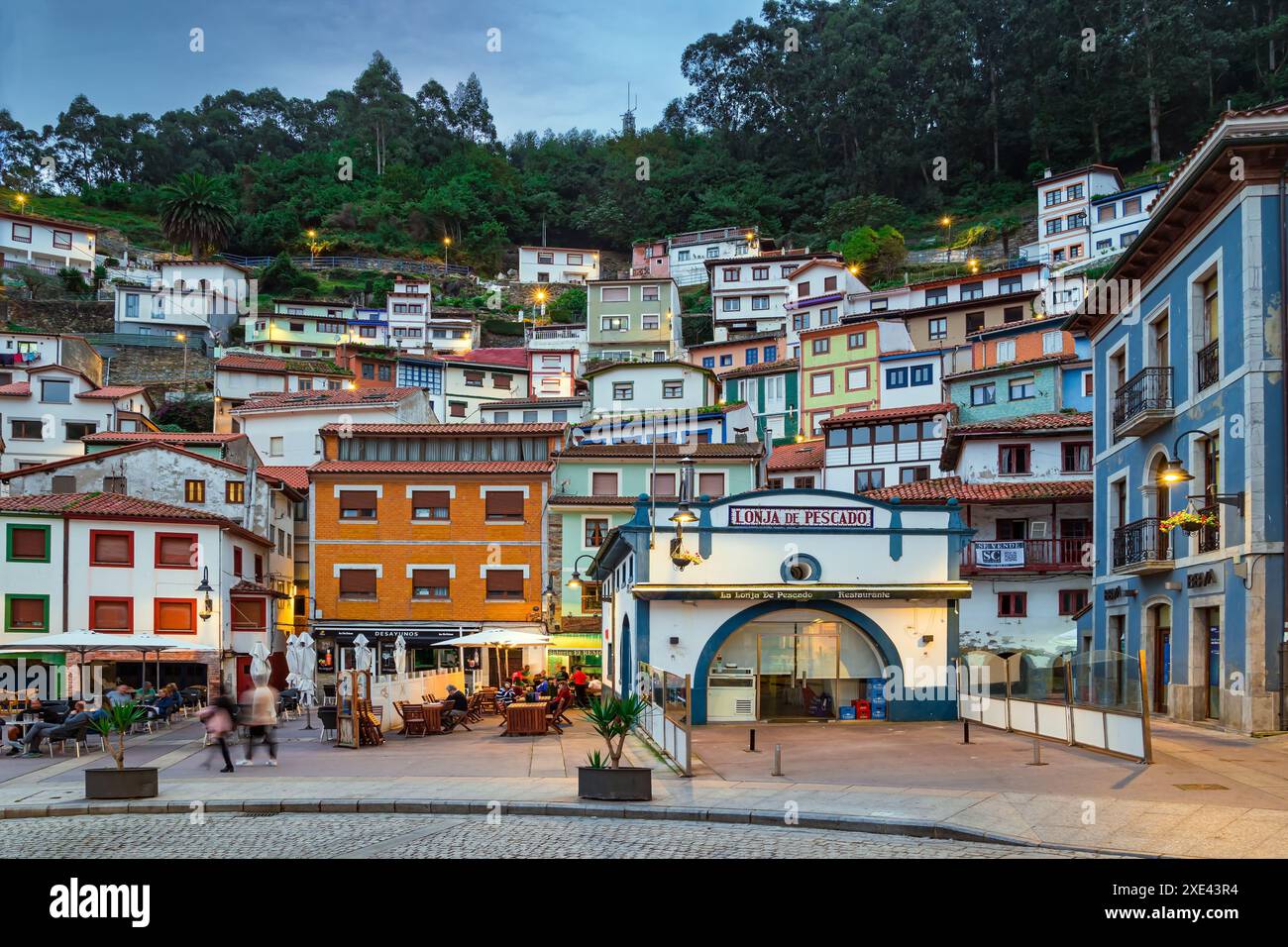 Cudillero is fishing port Stock Photo