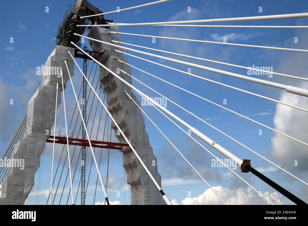 Construction site, bridge construction Stock Photo - Alamy