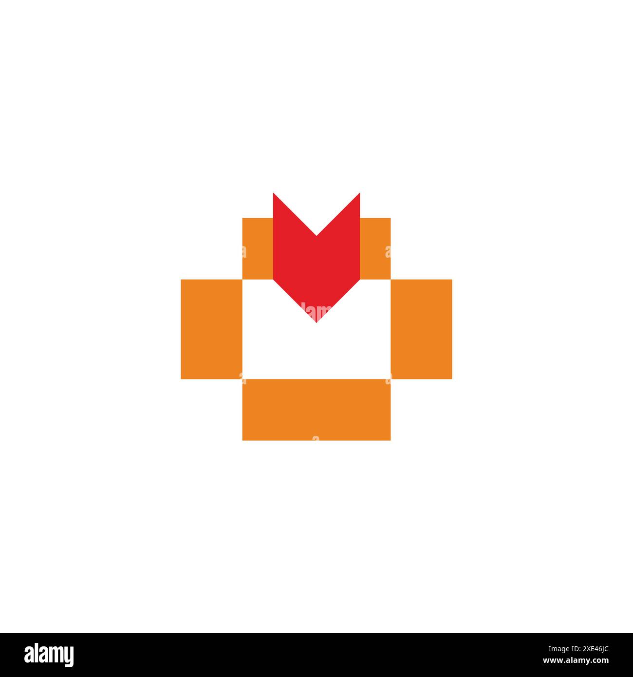 open carton box in arrow simple logo vector Stock Vector