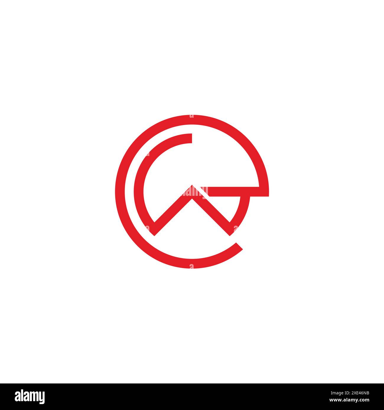 letter ew simple motion circle logo vector Stock Vector